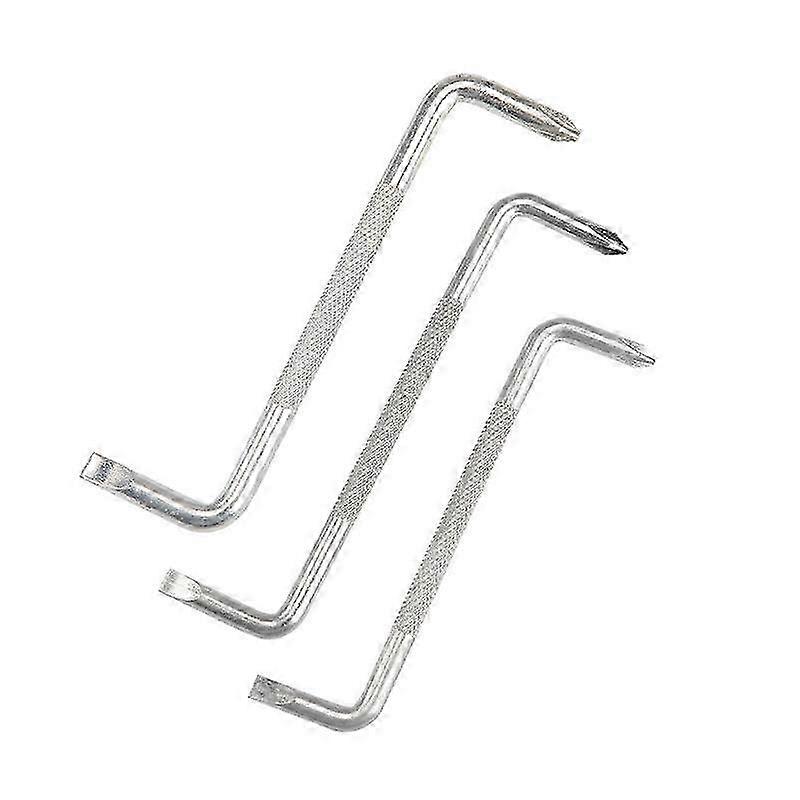 Angled screwdriver set - flat/crucicompatible withm - 3 pieces