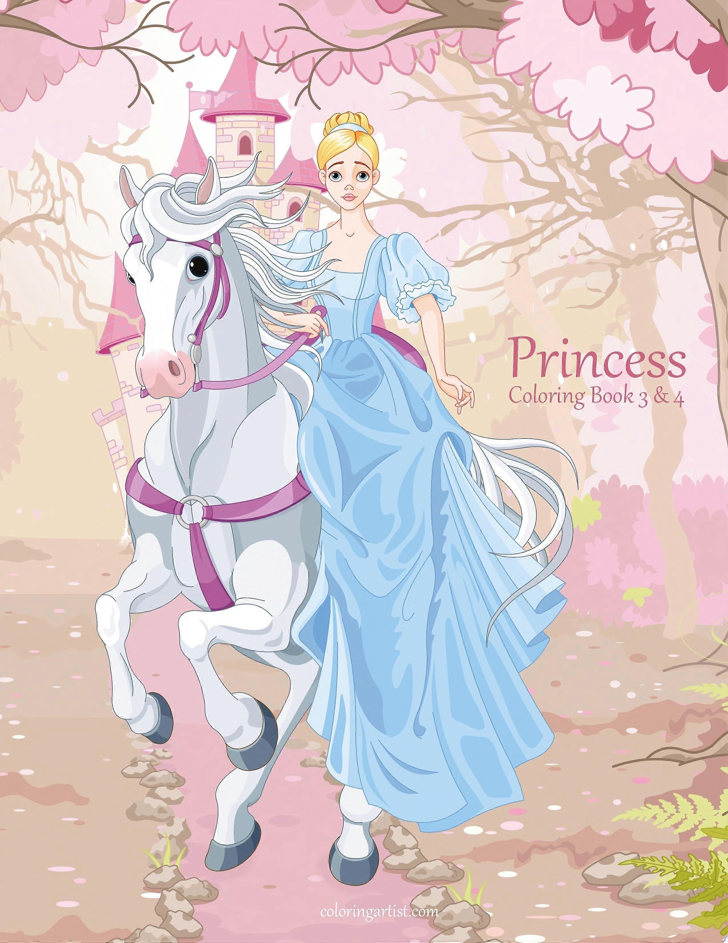 Princess coloring book 3 4