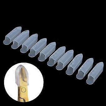 10 stuks transparante klemhuls voor het verwijderen van dode huid, beschermende hoes voor nagelknippers, manicure, pincetten voor het verwijderen van dode huid.