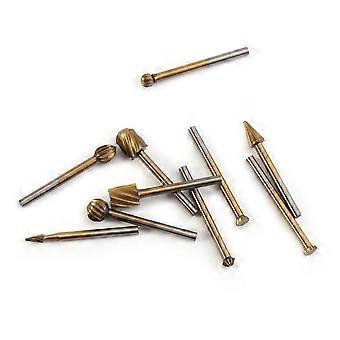 20PC HSS Titanium Coating Burrs Rotary Files Set Woodworking Drilling Carving Tools
