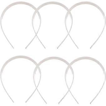 50pcs Plastic Plain Headbands Teeth Comb Headbands Women Hard Hair Hoop Diy Hair Bands Hair Accessories For Women Girls (white)