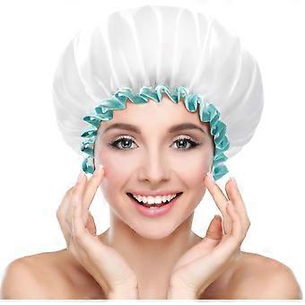 Badekappe für Frauen und Mädchen, wiederverwendbar, wasserdicht, waschbar, süß und weich