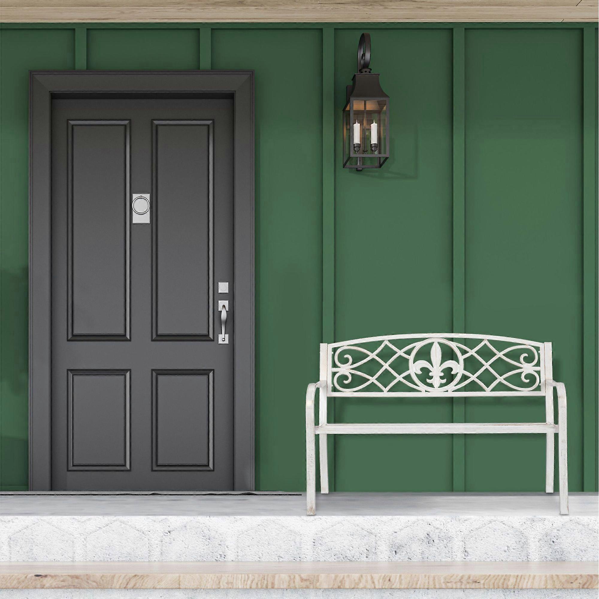 Metal garden bench