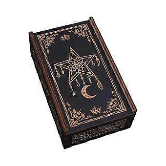 Tarocchi in legno Custodia per carte Scatola portatile per tarocchi Custodia per carte Astrologia Divinazione Push Pull Card Container