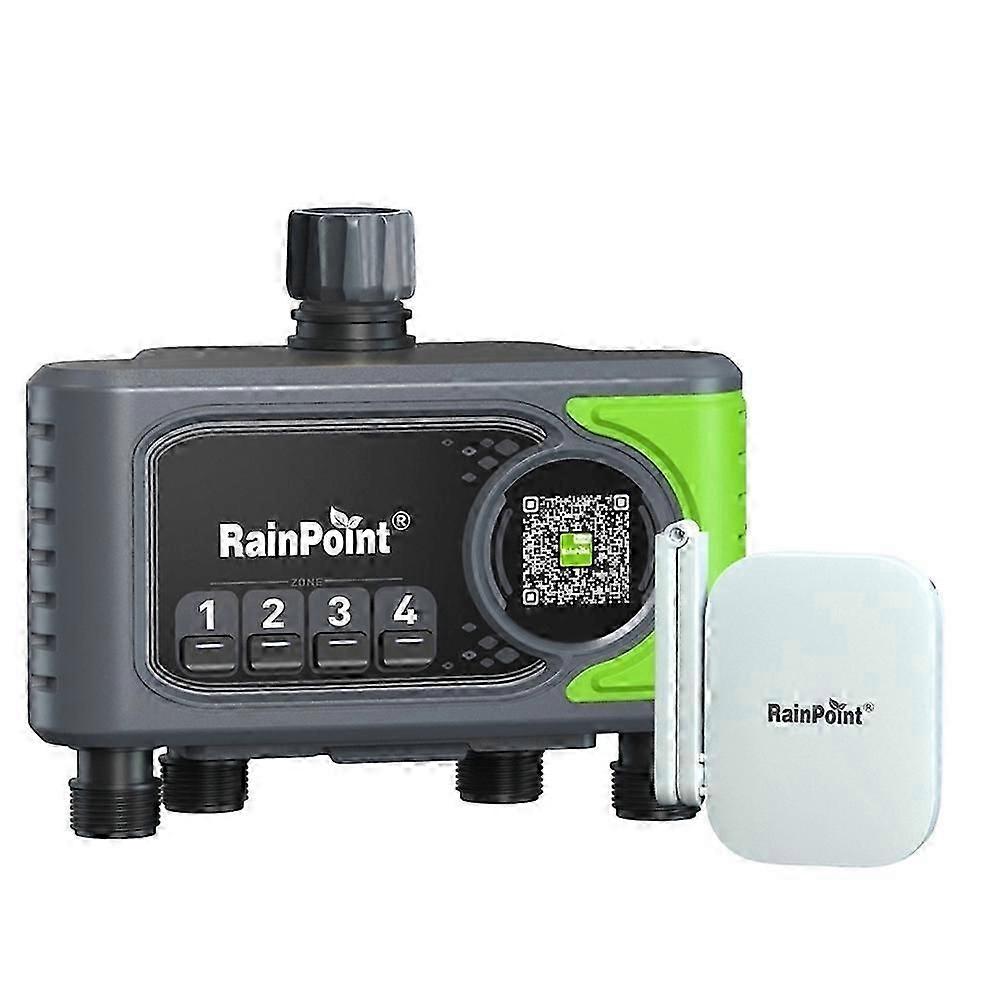 RainPoint WiFi Water Timer, 4-Zone Automatic Irrigation Timer, Garden and Lawn Watering System Controller US Plug