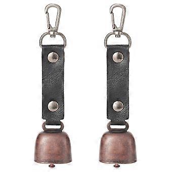 2 clochettes ours pour l'extérieur, carillon éolien de camping, porte-clés, pendentif pour animaux de compagnie, clochette de rappel