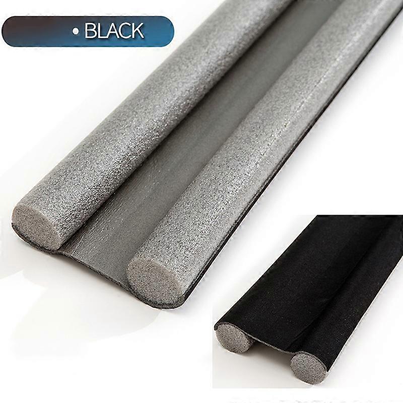 Door Draft Stopper Windproof Dustproof Barrier, Energy Saving Insulation Strip(Black)