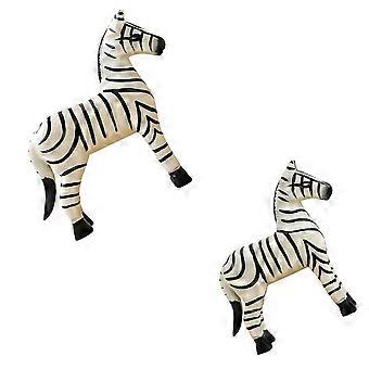 2pcs Zebra Statue Wooden Carved Zebra Model Wood Animal Auspicious Zebra Decor