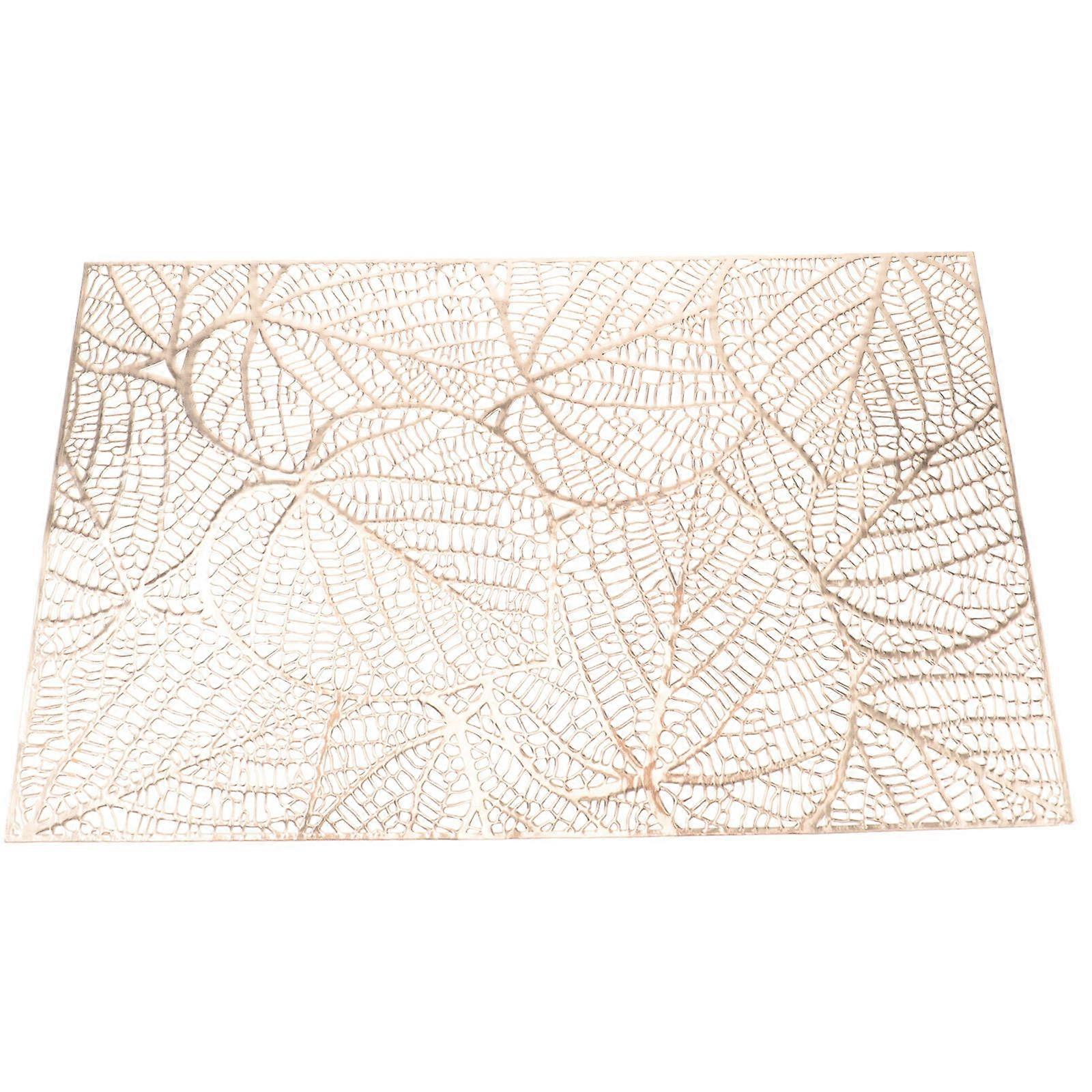 Hollow Out Placemat Leaf Pattern Place Mat Nonskid Rectangular Placemat Kitchen Table Mat