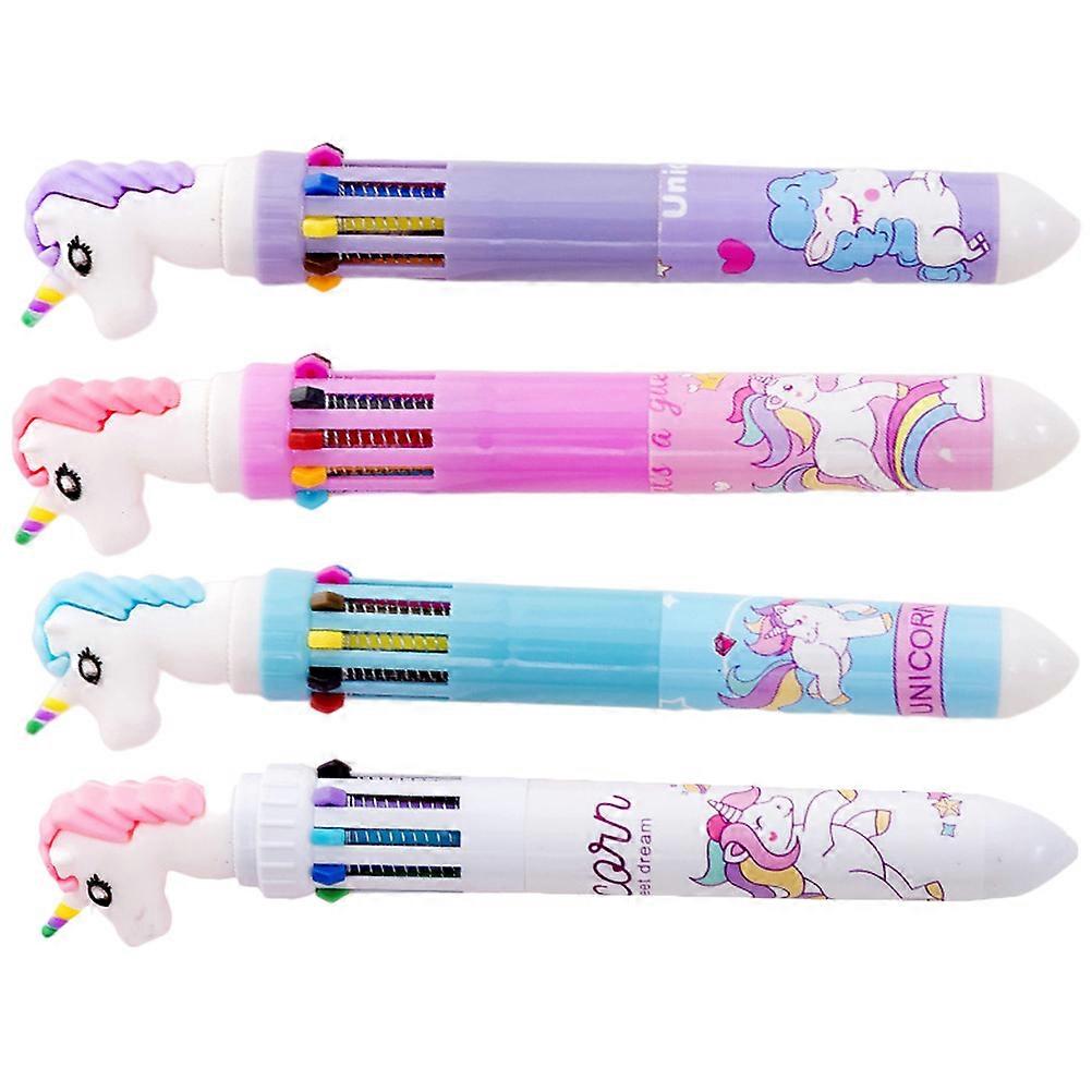 Ballpoint Pen for Daily Writing Use Featuring 4Pcs Multicolor Set