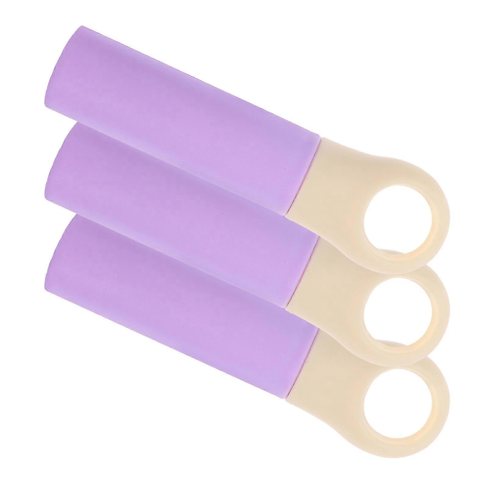 Lavender Broom Handle Grip for Dustpan Replacement 3Pcs Plastic Accessory