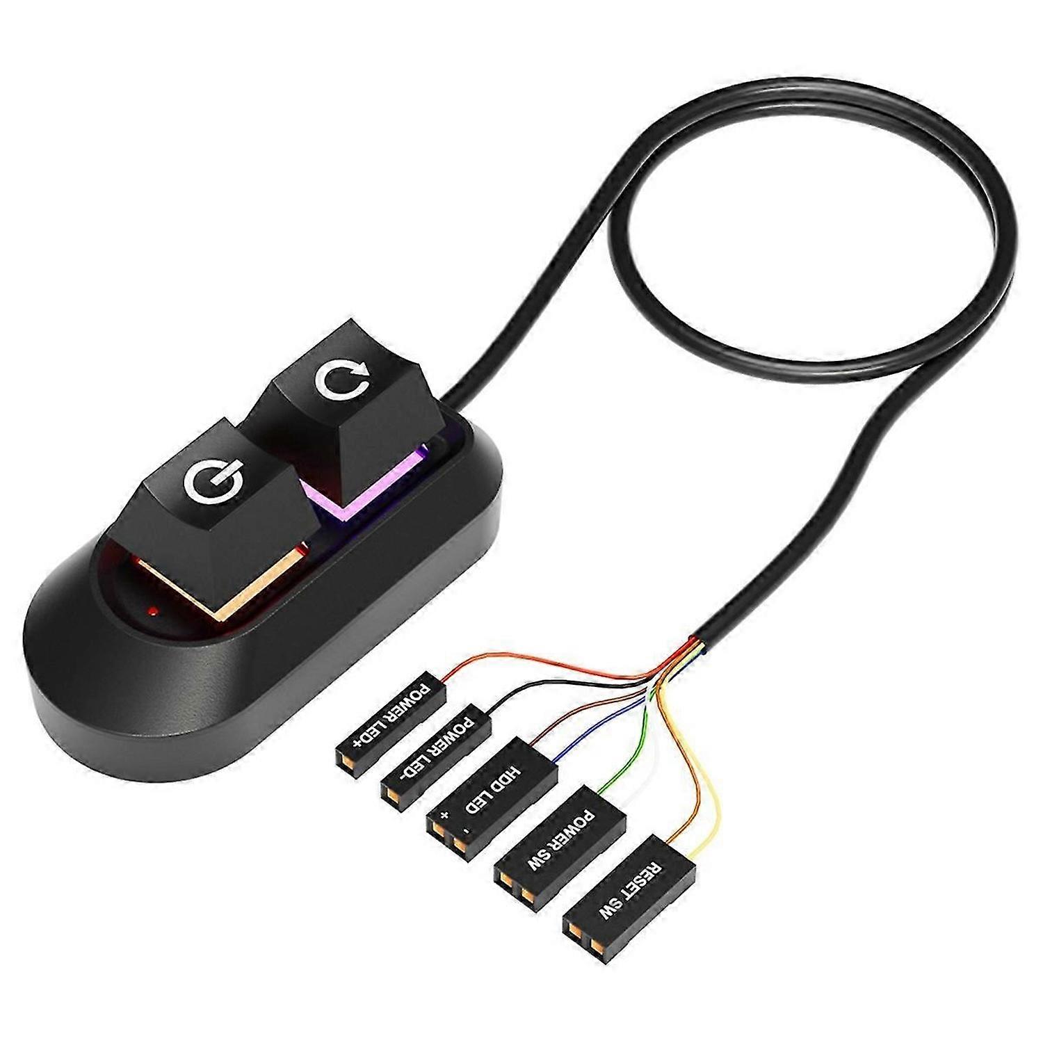Desktop Computer Switch Button Extension Cable PC Power Button Mechanical Switch