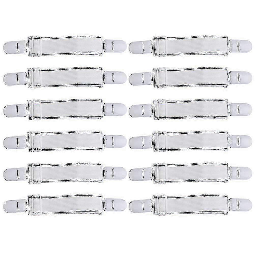 12pcs Bed Sheet Straps Fitted Sheet Clips Straps Bed Sheet Fasteners Clips