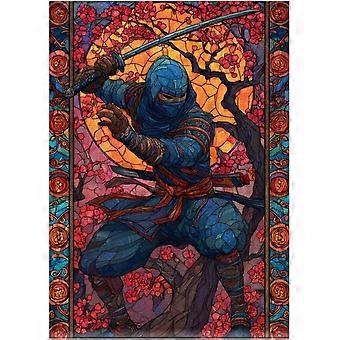 Stained Glass Ninja Jigsaw Puzzle SQZ500