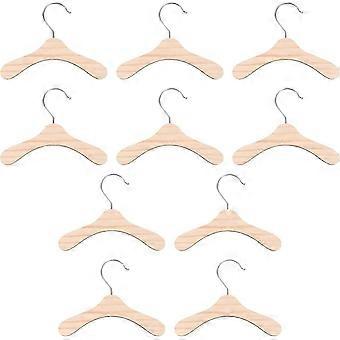 10pcs Wood Standard Hangers Dog Clothes Hangers Durable Coat Clothes Hangers Non Slip Trouser Slack Jeans Skirt Shorts Scarf Pant Hangers 26-27