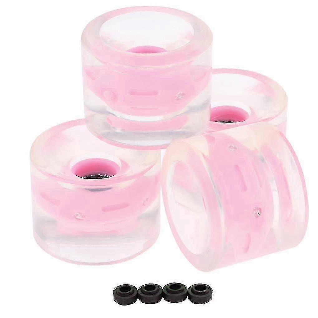 Skateboard Wheels Longboard Pu Flashing Rollers (4pcs)