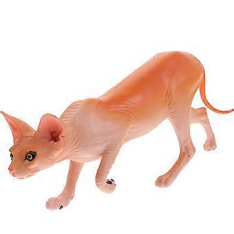 Orange Cat Decoration Simulation Figurine for Kids Playing Decoration