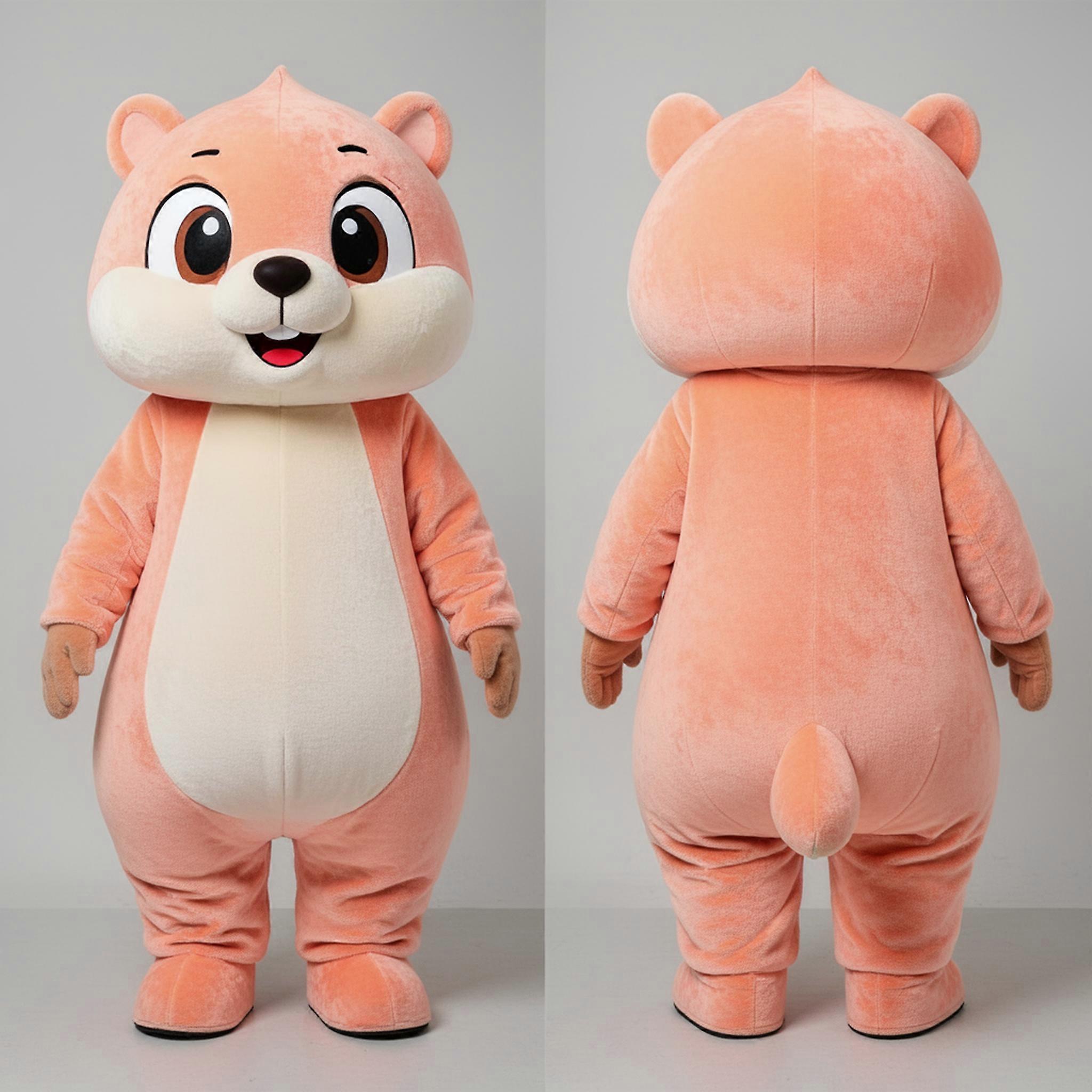 MASTICOT Peach Soft Rounded Marmot Mascot
