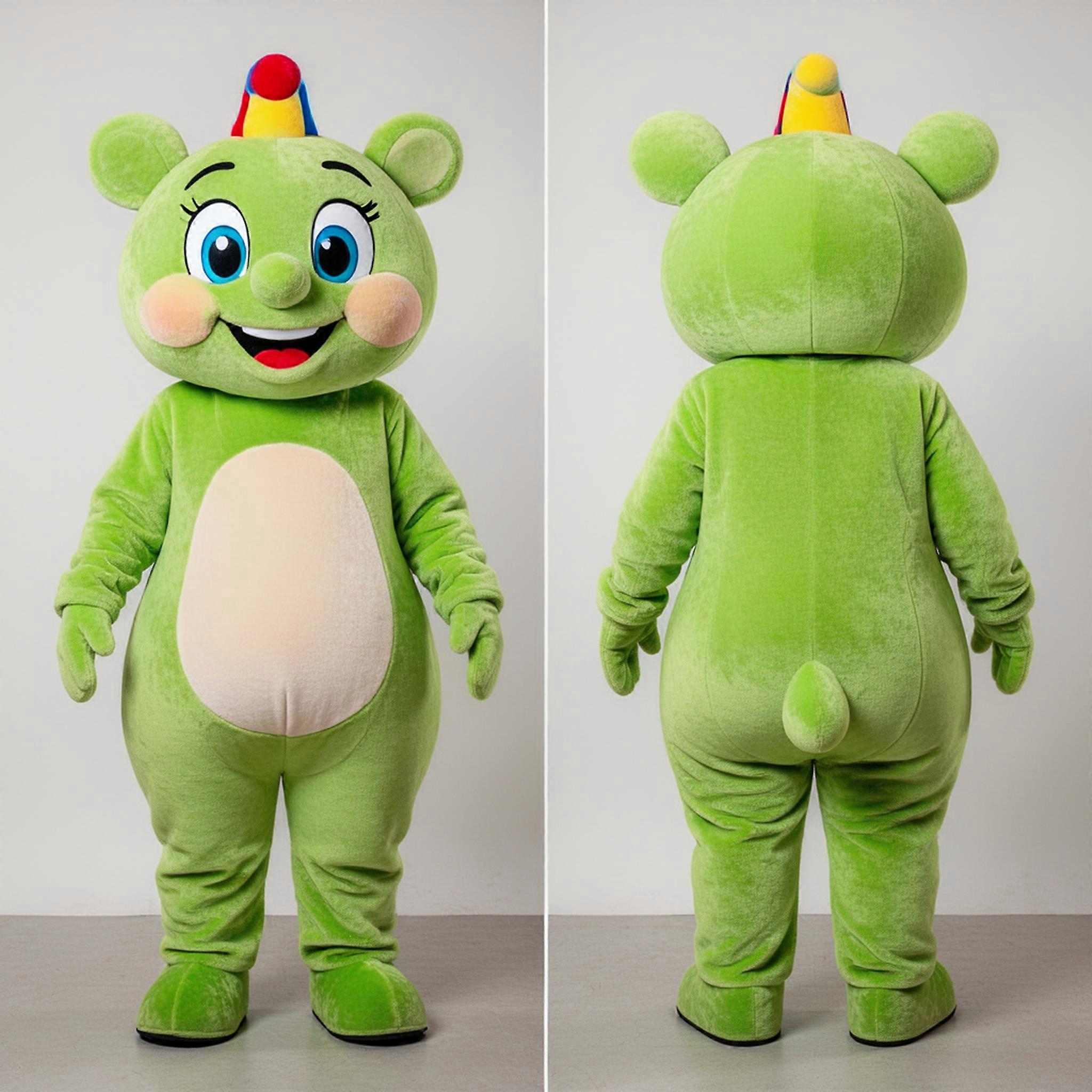 MASTICOT Lime Green Playful Juggle Mascot