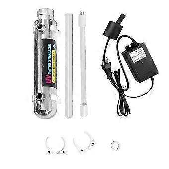 16W StainlessSteel UV Water Sterilizer Ultraviolet Tube Lamp Direct Drinking Disinfection Aquarium FishTank Purifier(EU)