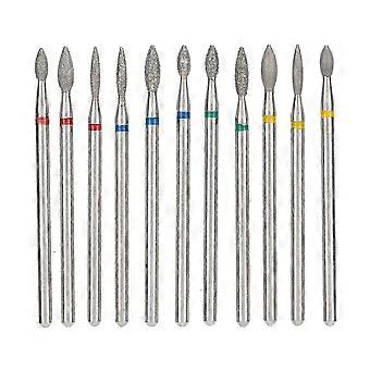 11Pcs Nail Drill Bit Emery Professionsal Exfoliating Polishing Burr Manicure Tools