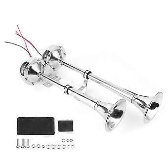 Dual Trumpet Air Horn Electrical 12V 125dB Loud Sound Waterproof for Car Yacht Truck