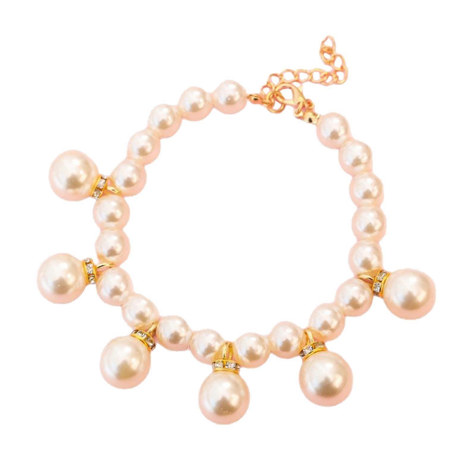Elegant Adjustable Pearl Pet Collar