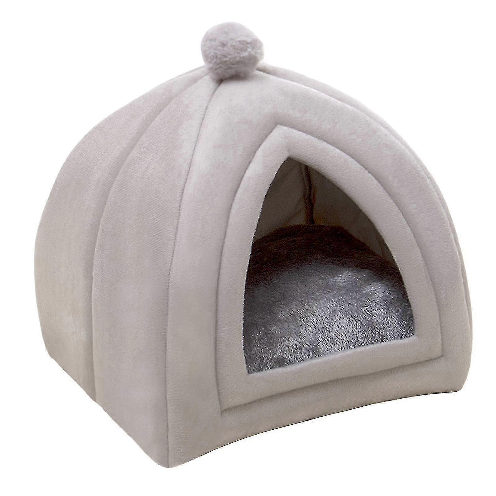 Plush Cave Cat Bed Warm Washable