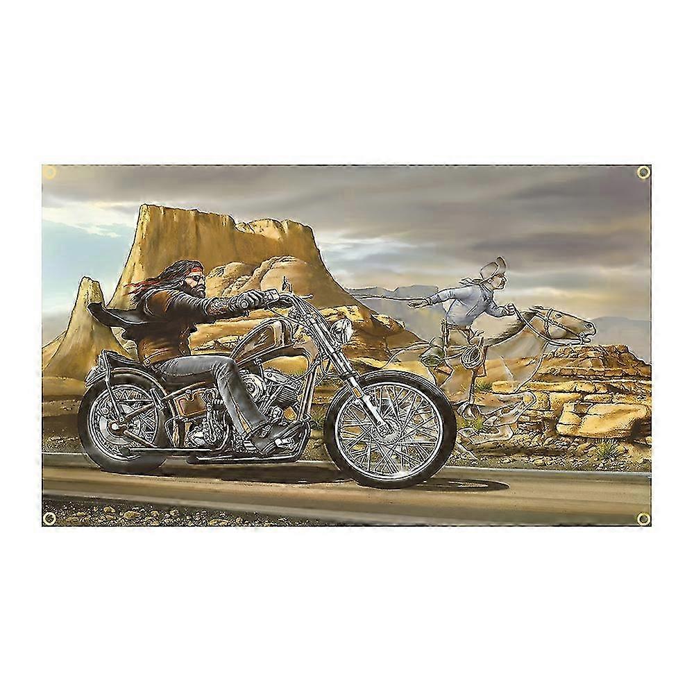 Big Red Motorcycle Flag 90x150cm Polyester