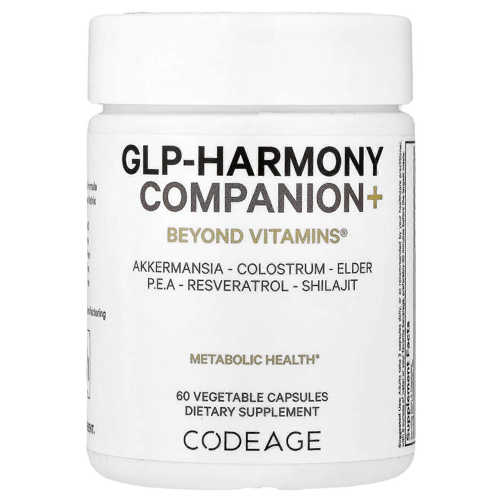 Codeage, Beyond Vitamins®, GLP-Harmony Companion+, 60 Vegetable Capsules