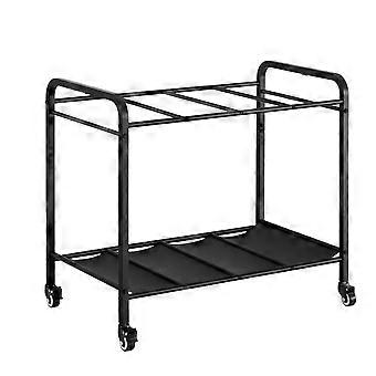 Exercise Mat Storage Rack Open Frame Rolling Gym Storage Rack Multi-Functional