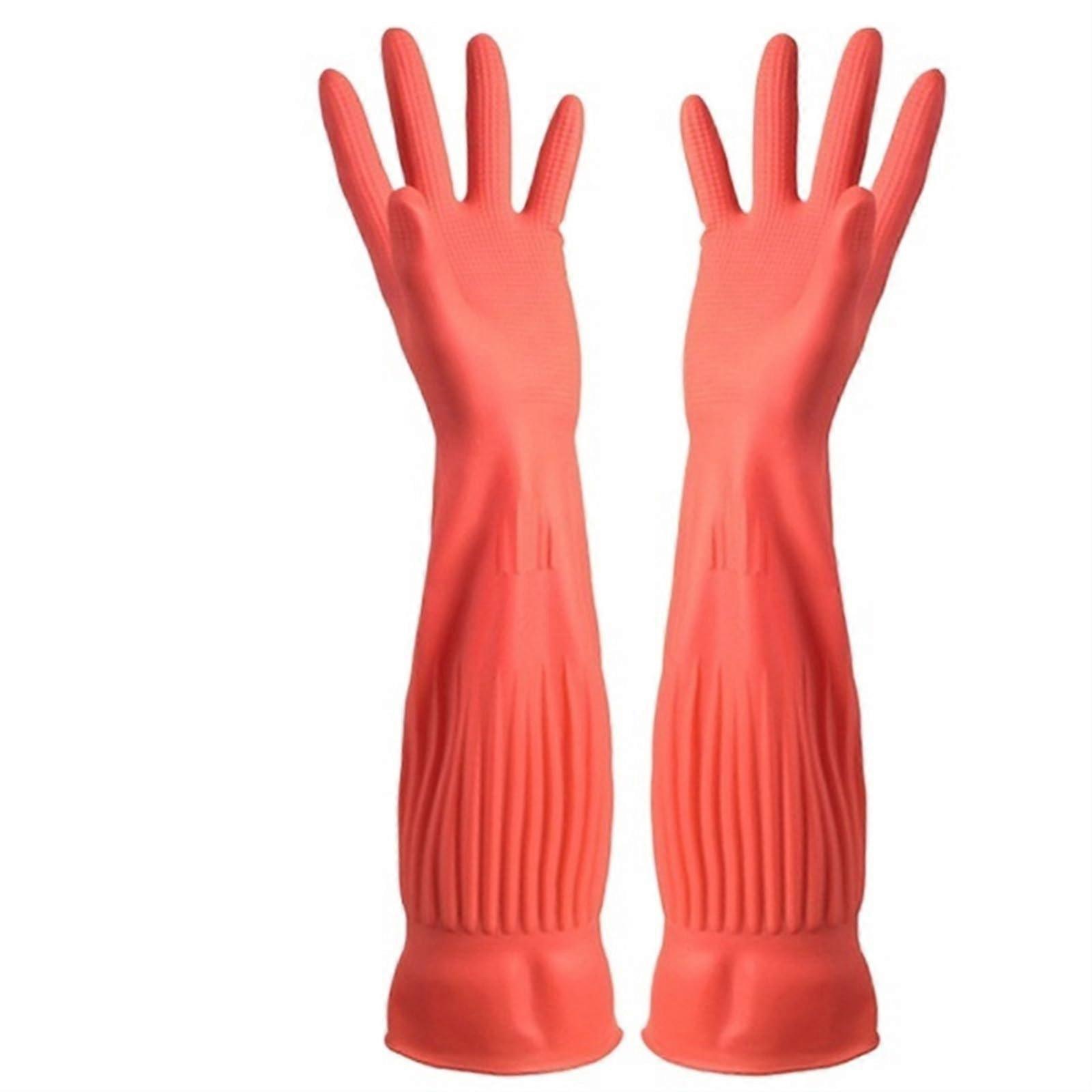 Waterproof Flock-Lined Non-Slip Dish Gloves