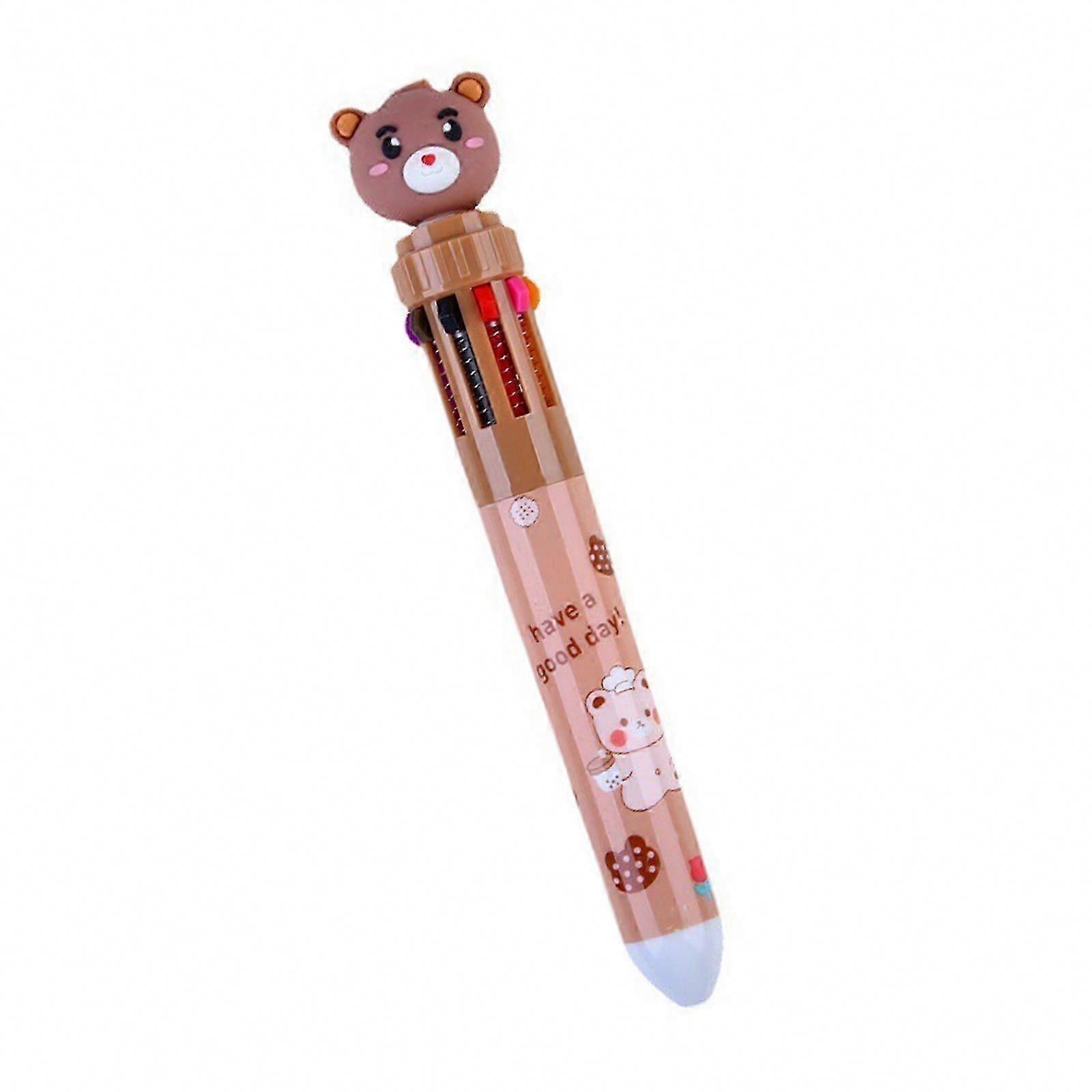 Retractable Pen - Bear-Shaped 10-Colour