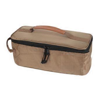 Organizer für Campingkocherzubehör, tragbare Aufbewahrungstasche mit wasserdichten Utensilien (Khaki).