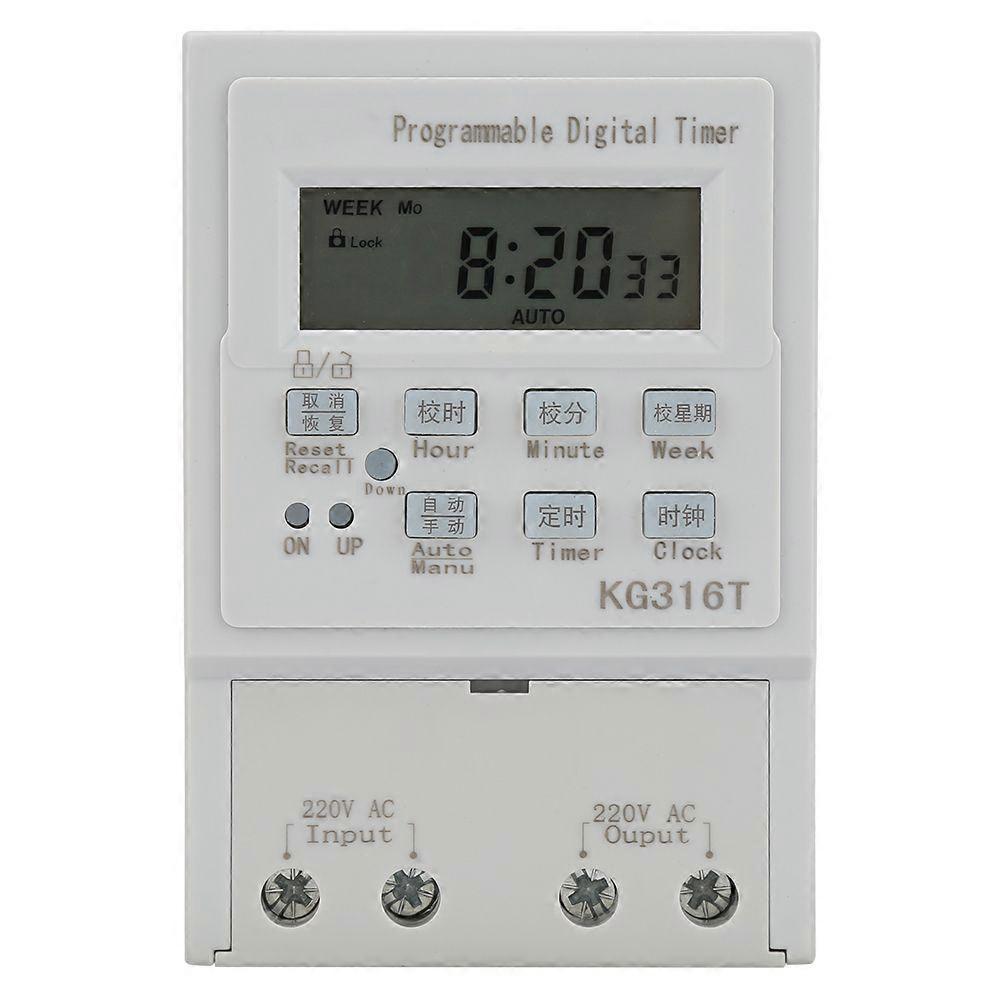 Mini AC 220V 1W 30A Digital Timer Switch Programmable Control Timing Switch YEMAA