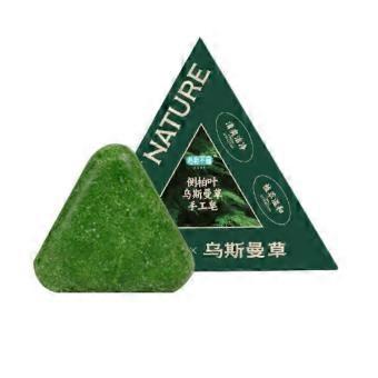 Natural Shampoo Bar Triangle Usman Grass 3 Pack Calming And Strengthens Hair For Women And Men