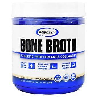 Gaspari Nutrition Bone Broth Plus Collagen Protein Vanilla, 1 Lb (Pack of 1)