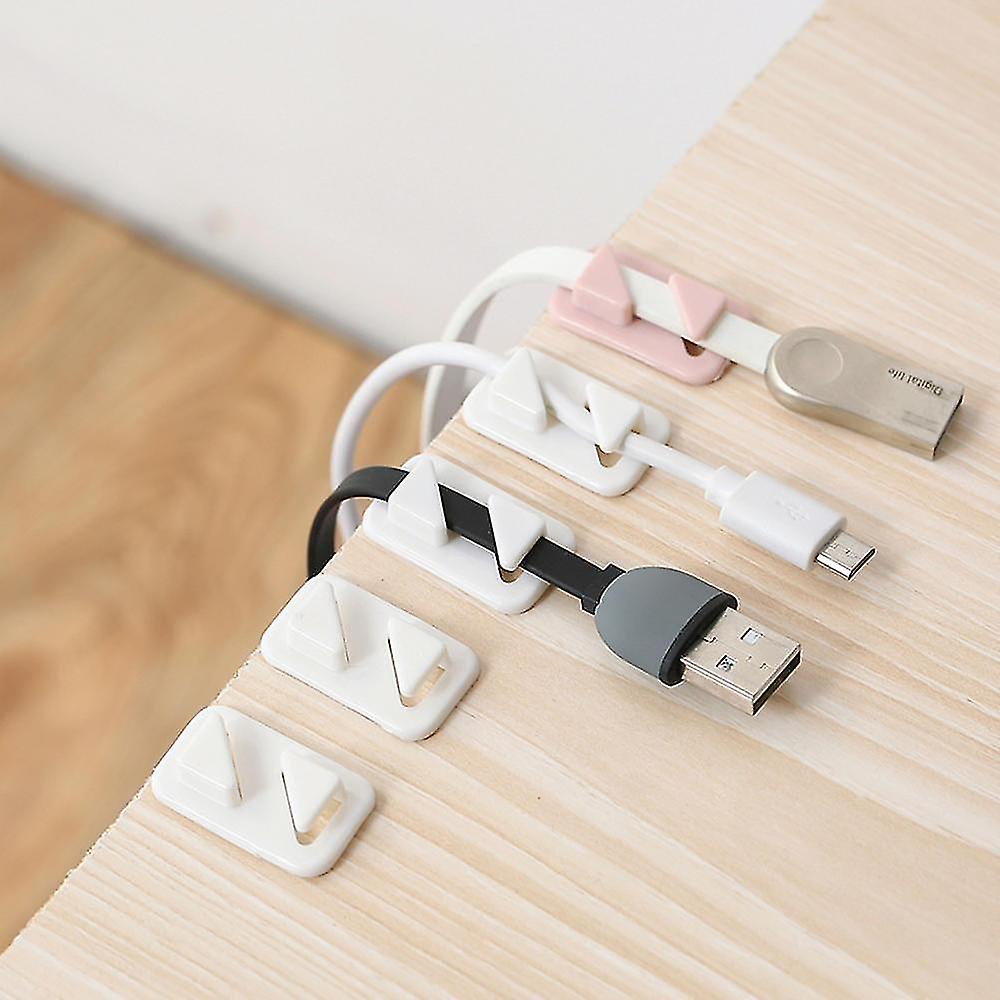 12pcs- Universal Wire Tie Self-adhesive, Rectangle Cord Cable, Holder Organizer