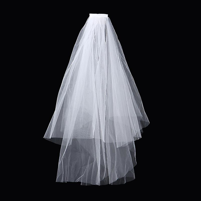 Wedding Accessories Short Simple Wedding Veils Two Layer Bridal Veils With Comb