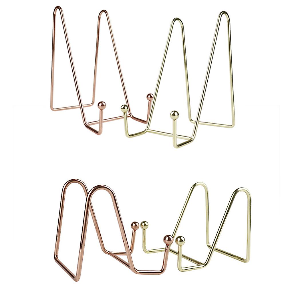 4Pcs Photo Frame Bookshelf Storage Rack Iron Bracket Book Display Rack Decorative Plate Rack Bracke