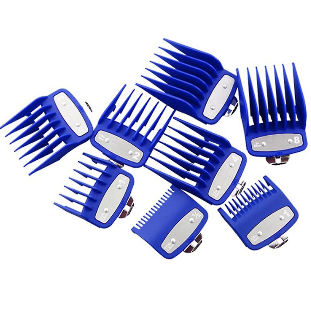 8Pcs Cutting Comb for with Metal Clip 3171-500,Fits for Multiple Size Clippers Blue