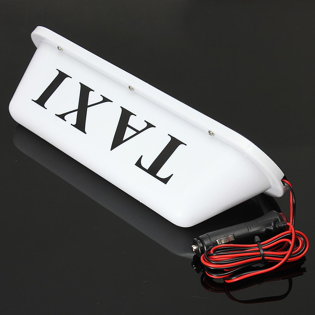 Lampada LED Magnetica Per Taxi Con Scritta Luminosa: 12V Con Accendisigari, Custodia Gialla, Impermeabile E Super Luminosa