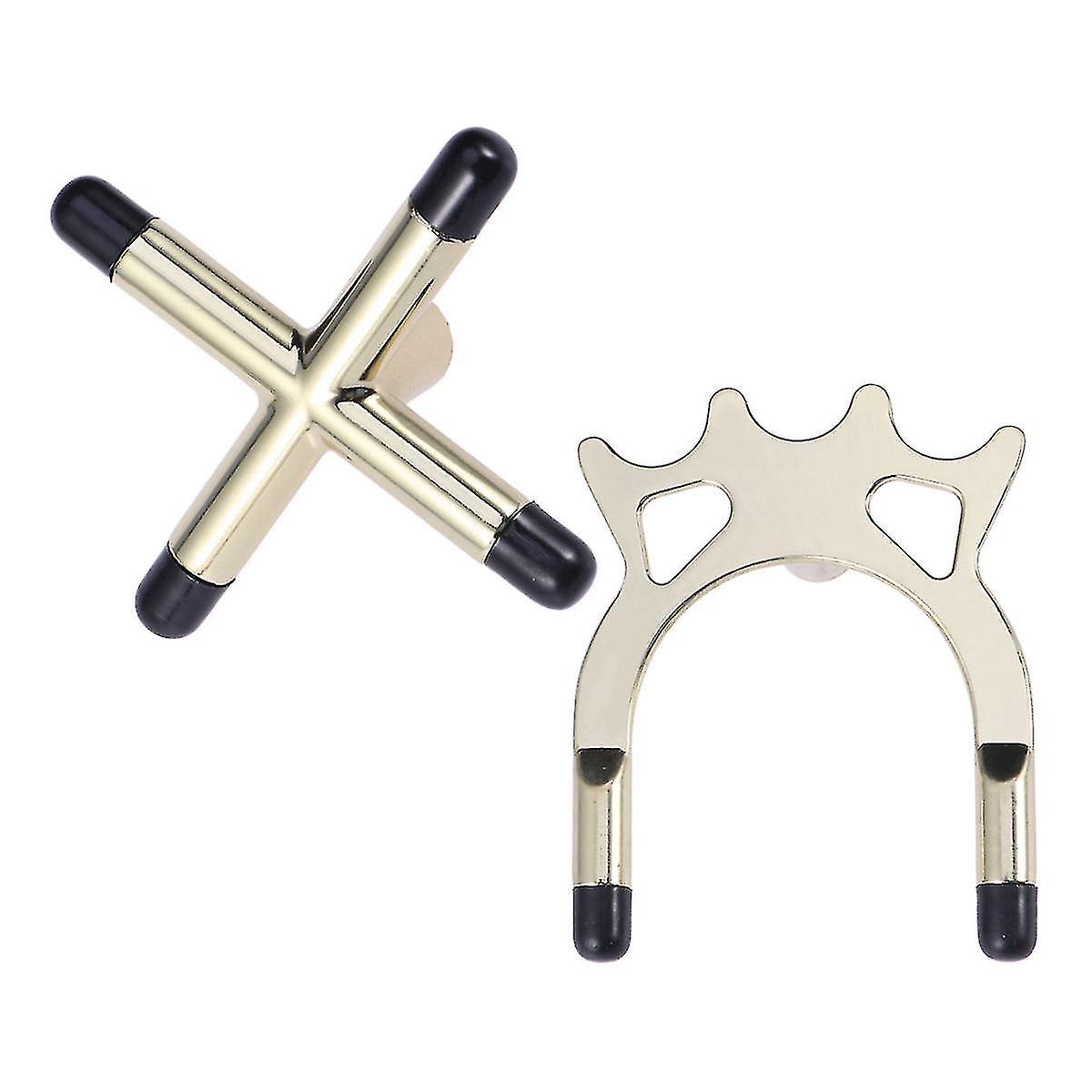 2 Pcs Snooker Billiards Cue Racks Bridge Head Cross Holders Antlers Rod Pool Cue Stick Holders Pool Table Accessory
