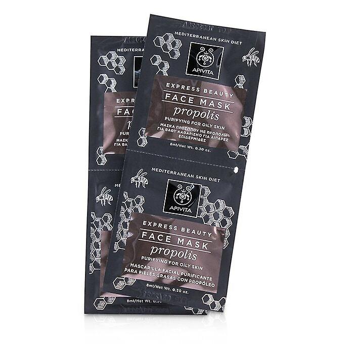 Apivita Express Beauty Face Mask With Propolis (purifying For Oily Skin) 6x(2x8ml)