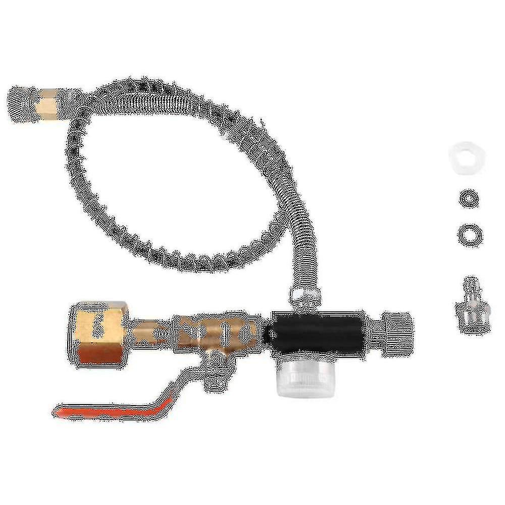 Charging Valve Connector, Carbon Dioxide Inflation Connector M11x1 Thread Quick Connect Adapter Cga