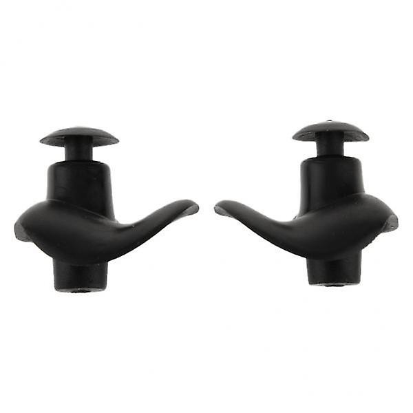 3xSwimming Ear Plug Silicone Ears Plugs Hearing Protector with Case Black
