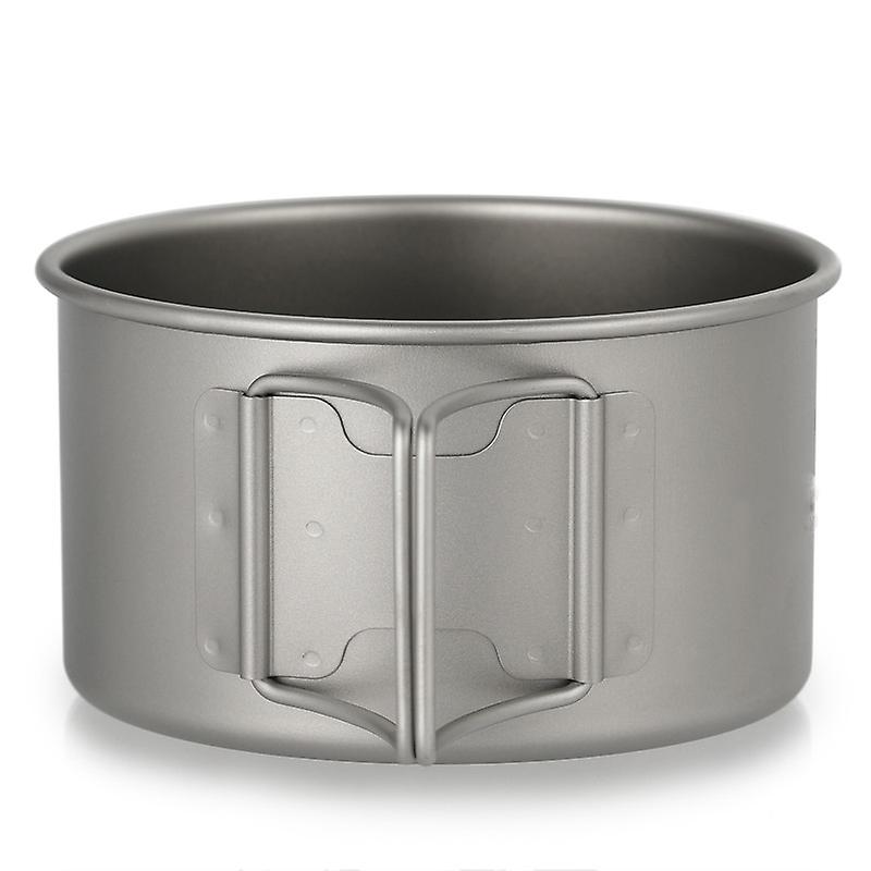 Titanium Bowl With Folding Handles Dinner Food Container