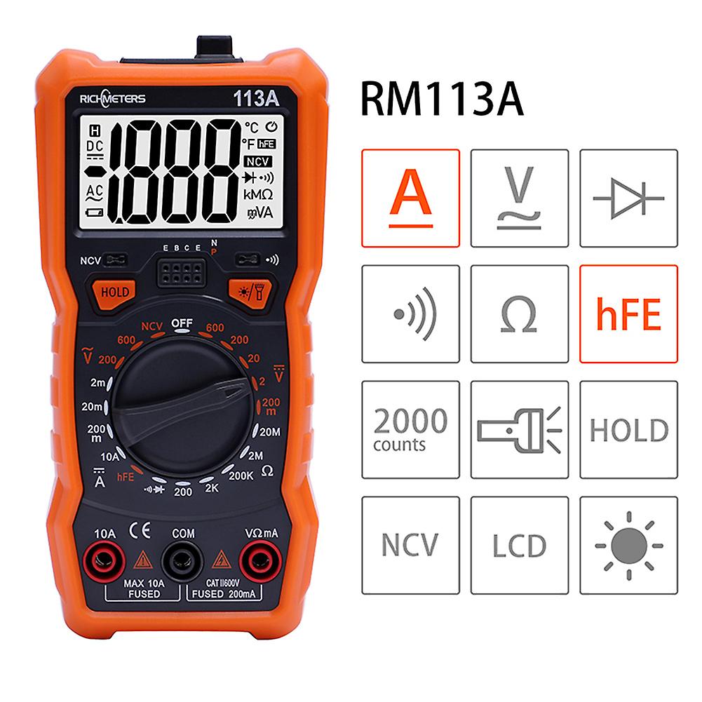 1 Pc Multimeter Tester Digital 6000 Counts Auto Ranging Ac Dc Voltage Measuring Tools For Electrical Testing Tools Supplies