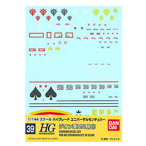 MS 4 Bandai High Quality Gundam High Grade Universal Century Multiuse Zeon Decal