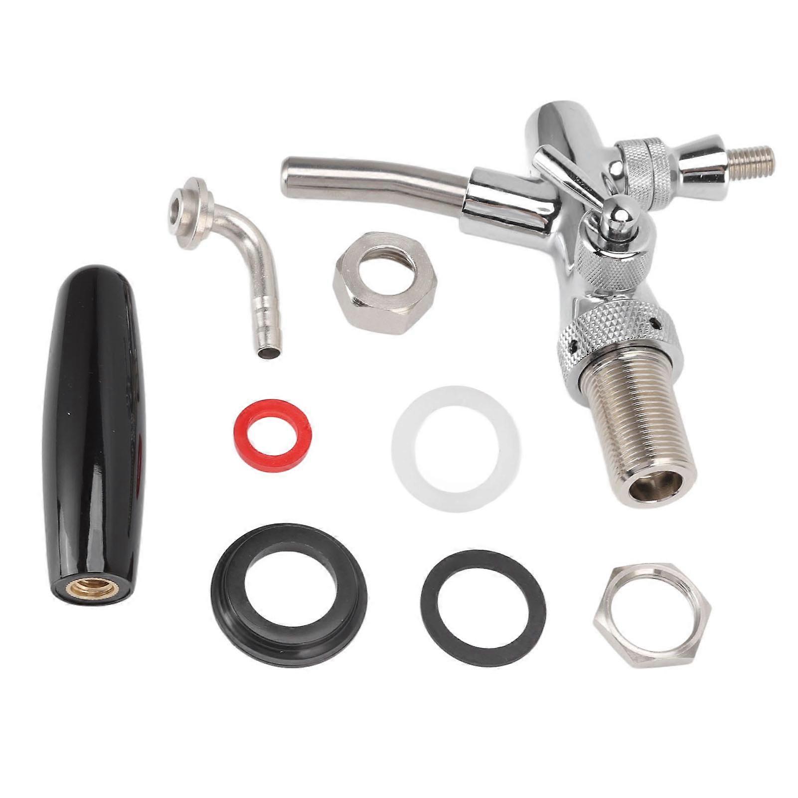 G5/8 Draft Beer Faucet 304 Stainless Steel Beer Flow Control Tool for Bar